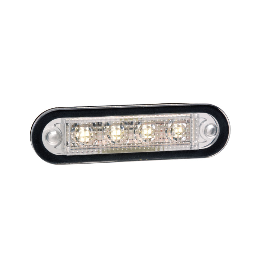 Markeringsljus 4 LED Vit E-märkt
