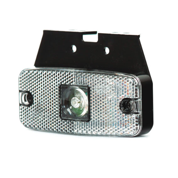 Was W46 225Z Markeringsljus LED m. reflex. Vit m fäste