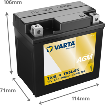 Varta MC AGM YTX5L-BS 12V 4Ah