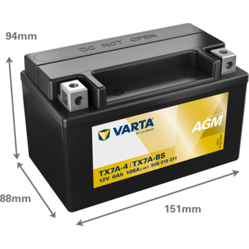 Varta MC AGM YTX7A-BS 12V 6Ah