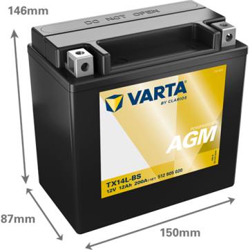 Varta MC AGM TX14L-BS 12V 12Ah