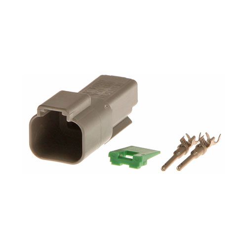 Deutschkontakt hane, 2-pol, komplett, 0.75-1.5mm²
