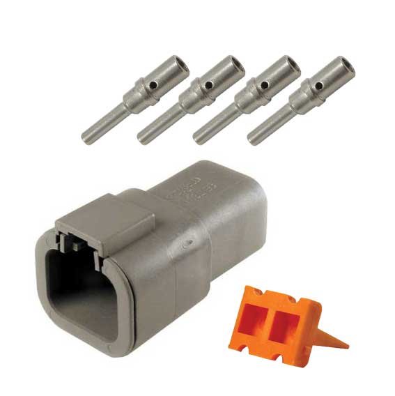 Deutsch DTP04 4-pol Grå 0.8-3.3mm² (Hane)