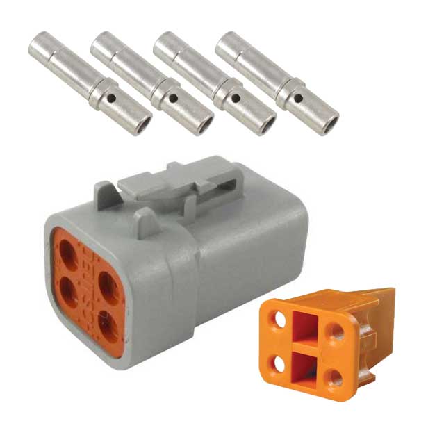 Deutsch DTP06 4-pol Grå 0.8-3.3mm² (Hona)