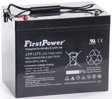 Firstpower AGM 12V 75Ah 12 Års