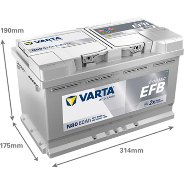 Varta Dynamic EFB 12V 80Ah