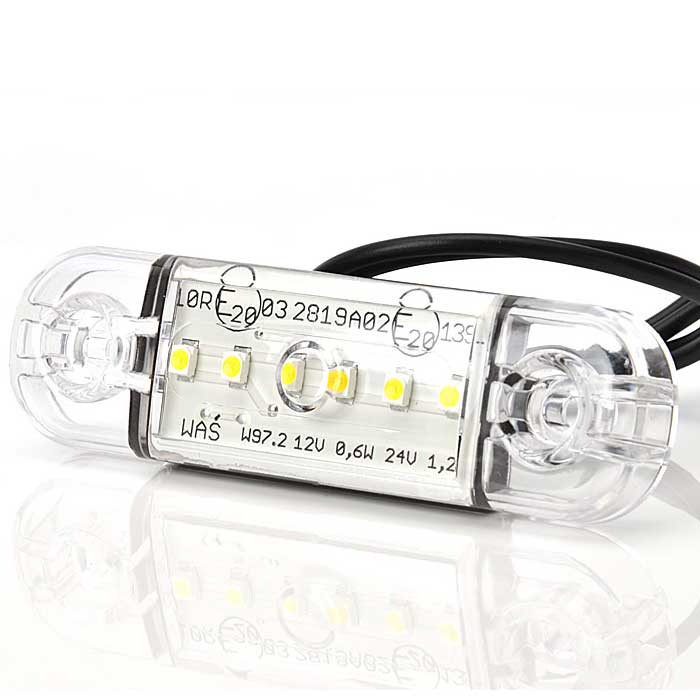 Was 97.2 713 Markeringsljus Slimline 6-LED Vit