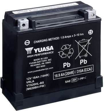 Yuasa MC Hög Effekt AGM 12V 18,9Ah