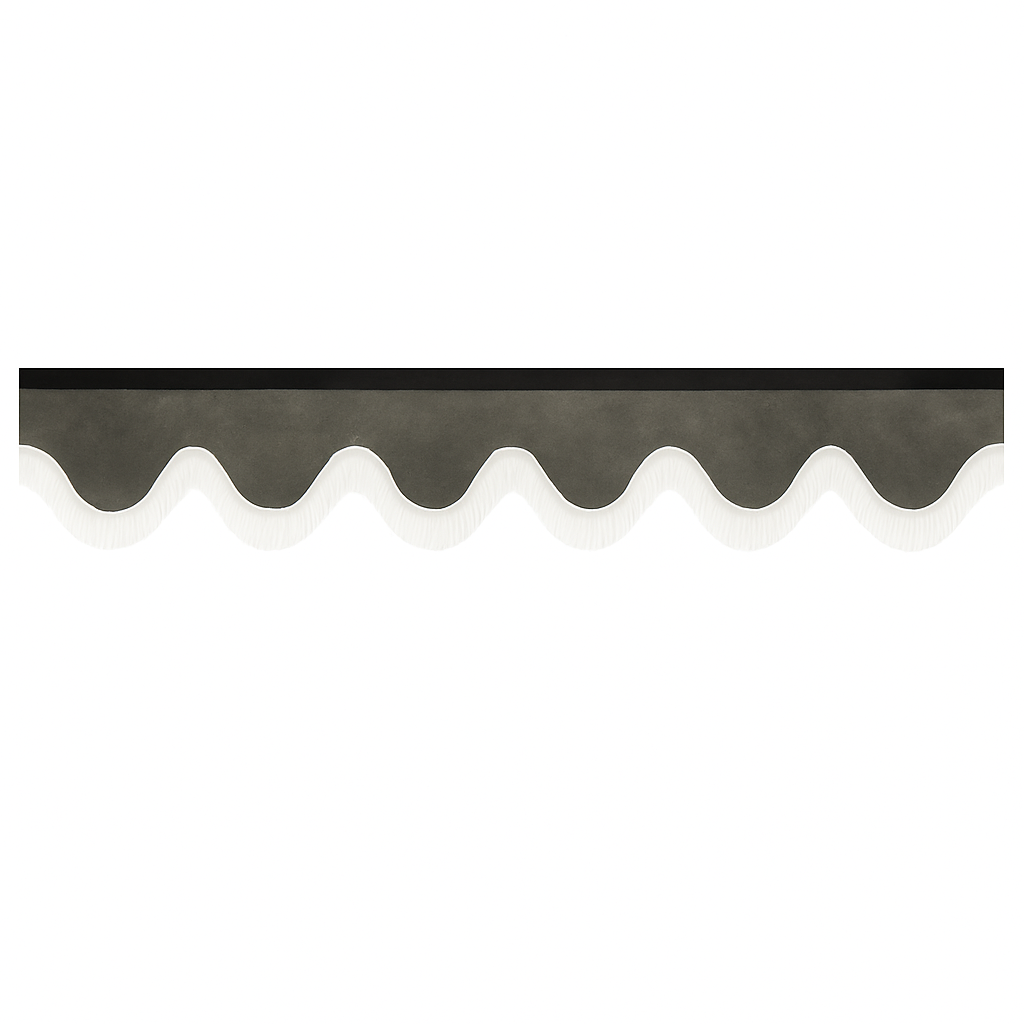 Frontgardin Design 1 Grå/Vit